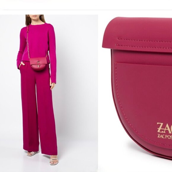 NWT Zac Posen Belay Mini Saddle Crossbody Bag in Orchid - Picture 9 of 14